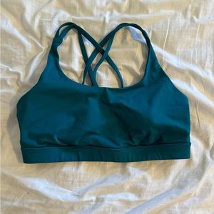 Lululemon Teal Strappy Sports Bra New condition Size 10